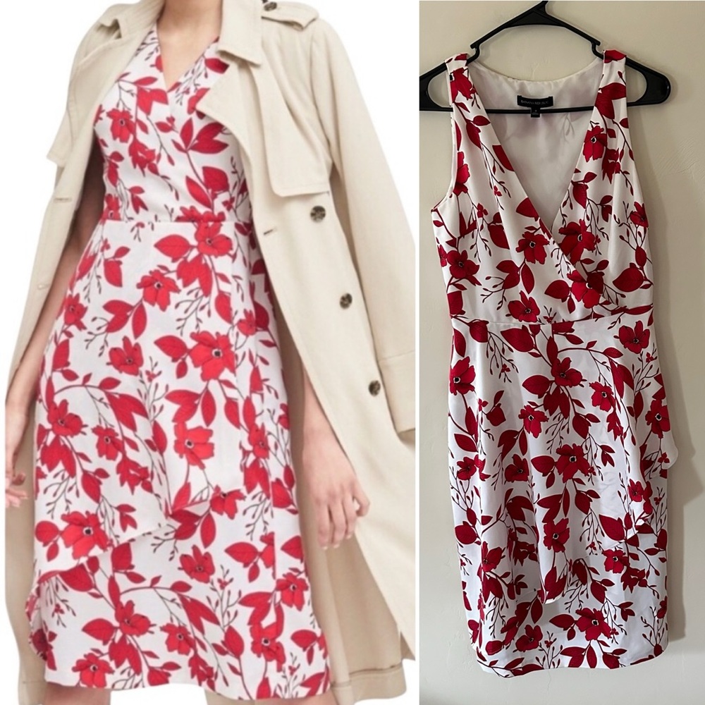 Banana Republic Floral Faux Wrap Dress